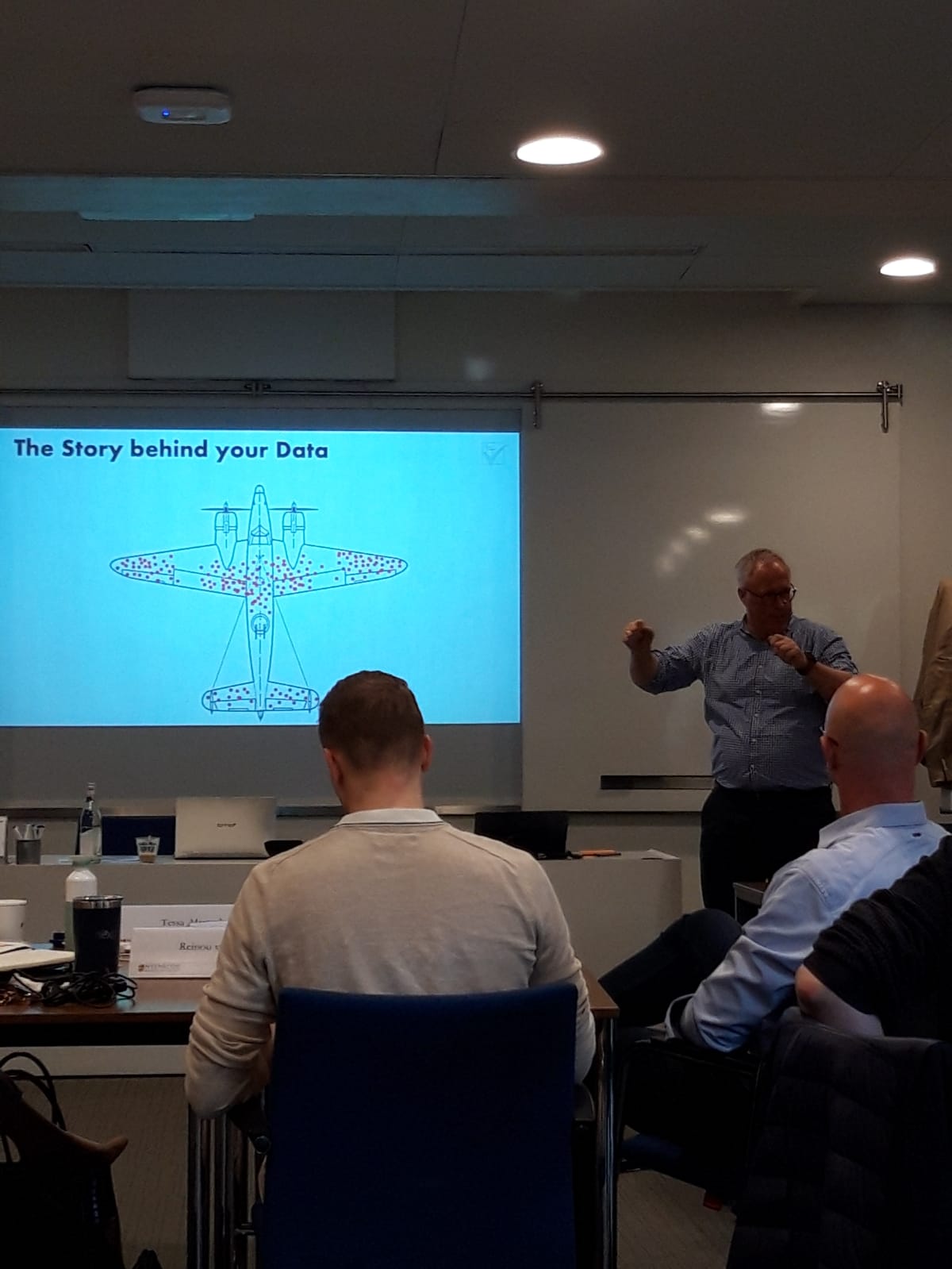 Roel de Graaf tijdens een sessie over data bij Nyenrode